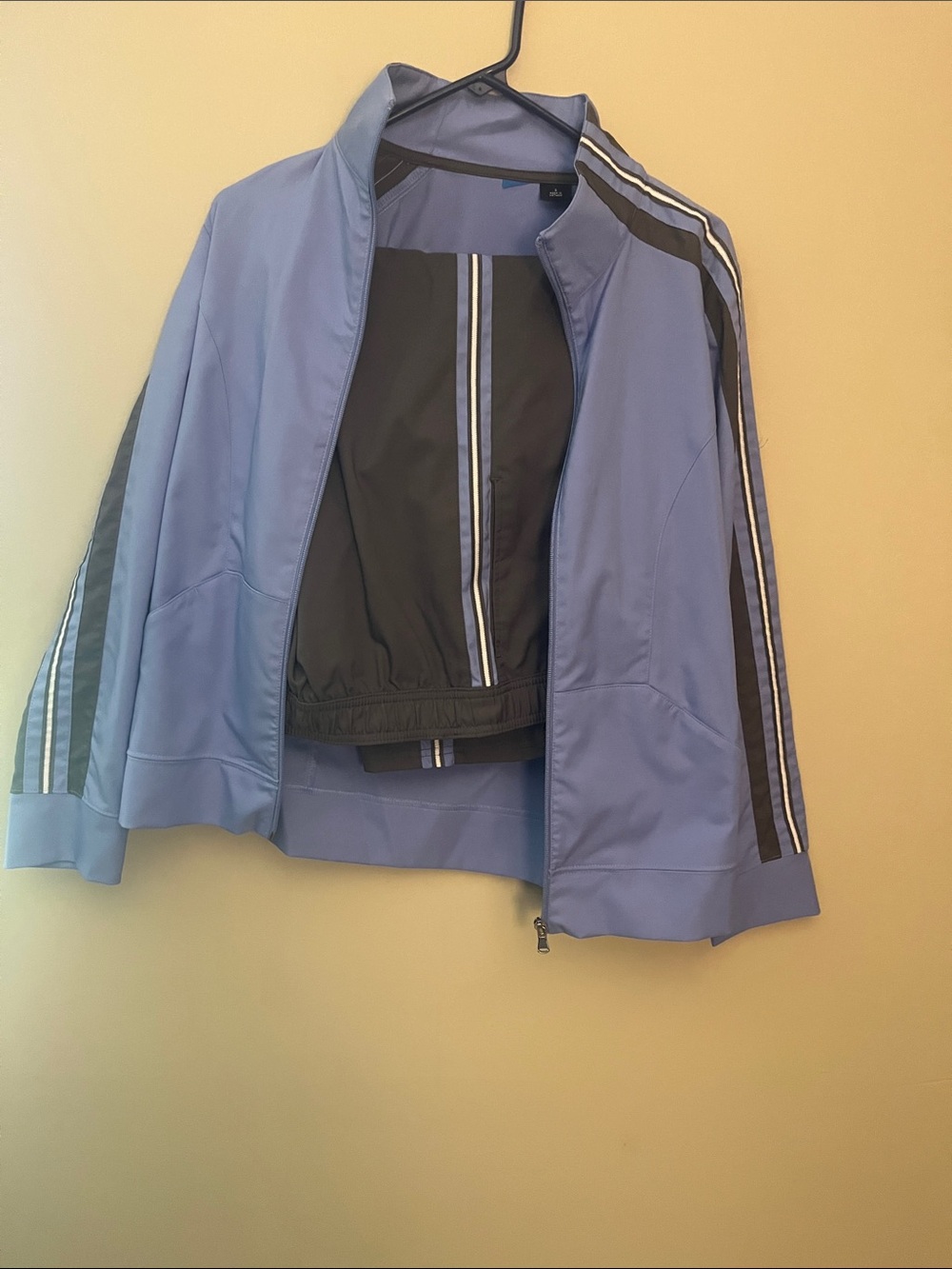Light Blue Track Jacket with Contrast Stripe
